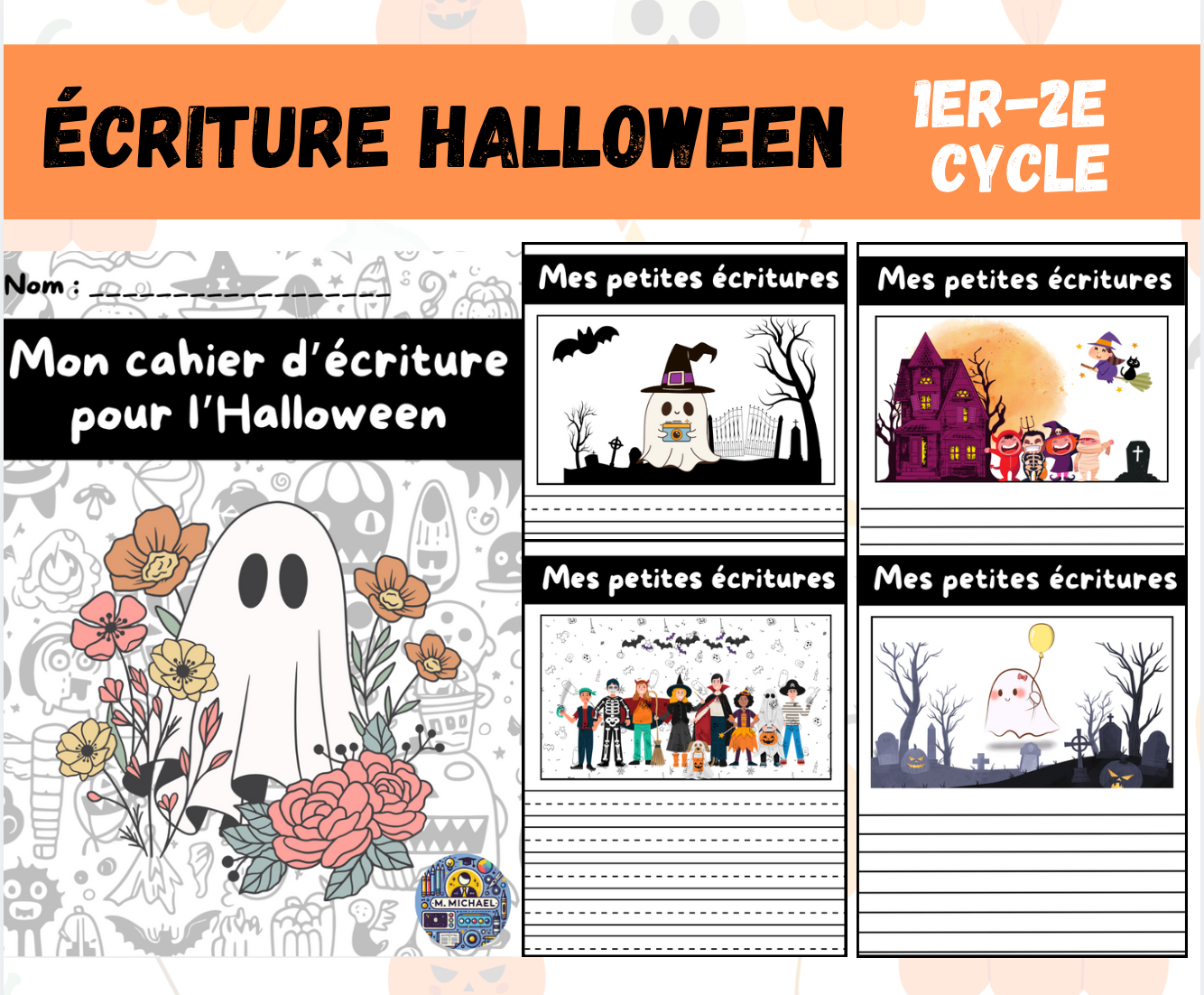 Cahier d'écriture Halloween