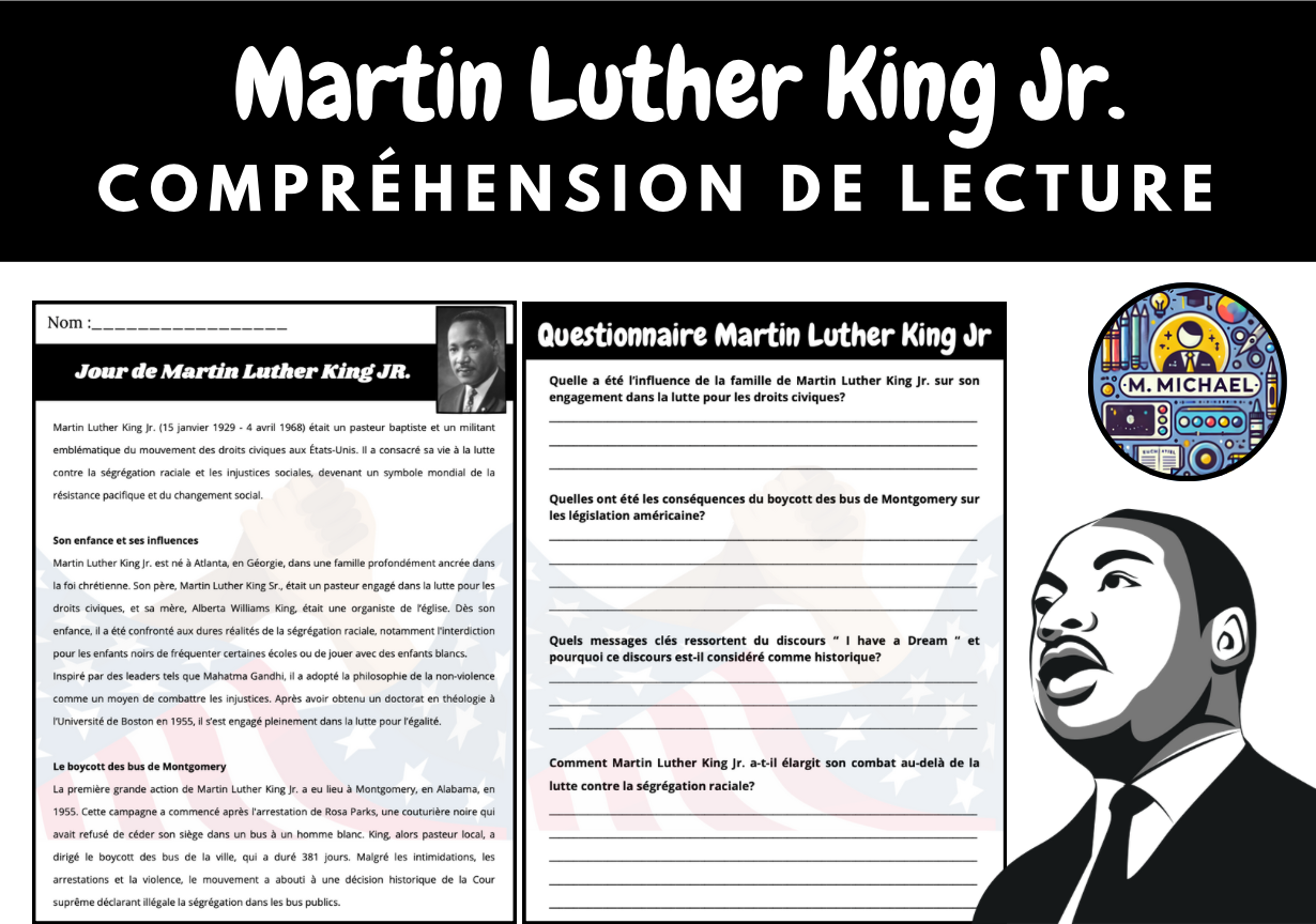 Compréhension de lecture (Martin Luther King JR)