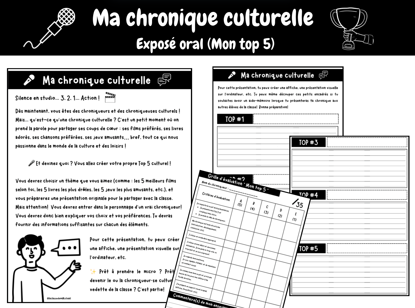 Exposé oral (Ma chronique : TOP 5 culturel)