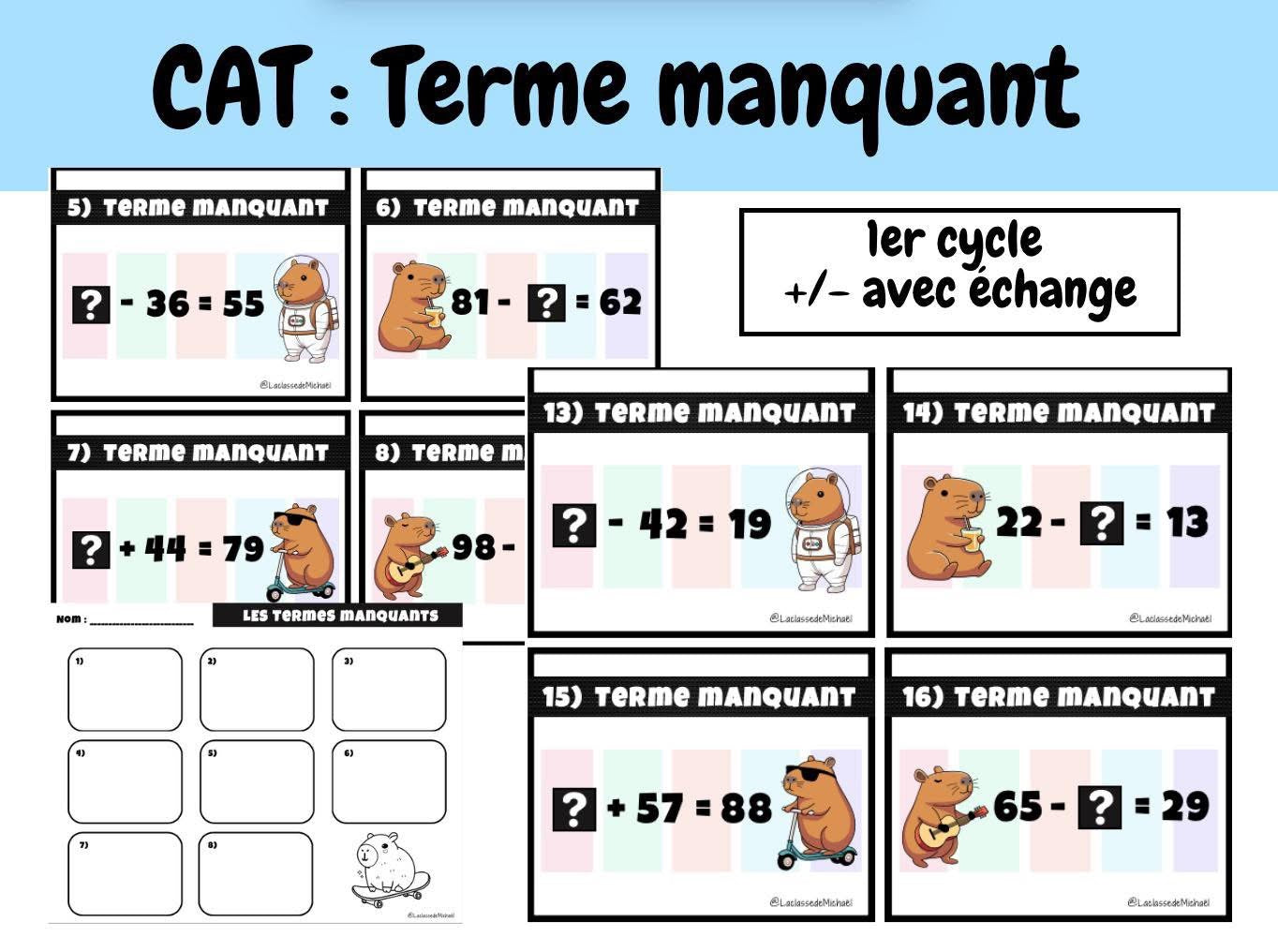 CAT (Les termes manquants)