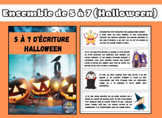 5 à 7 d'écriture Halloween