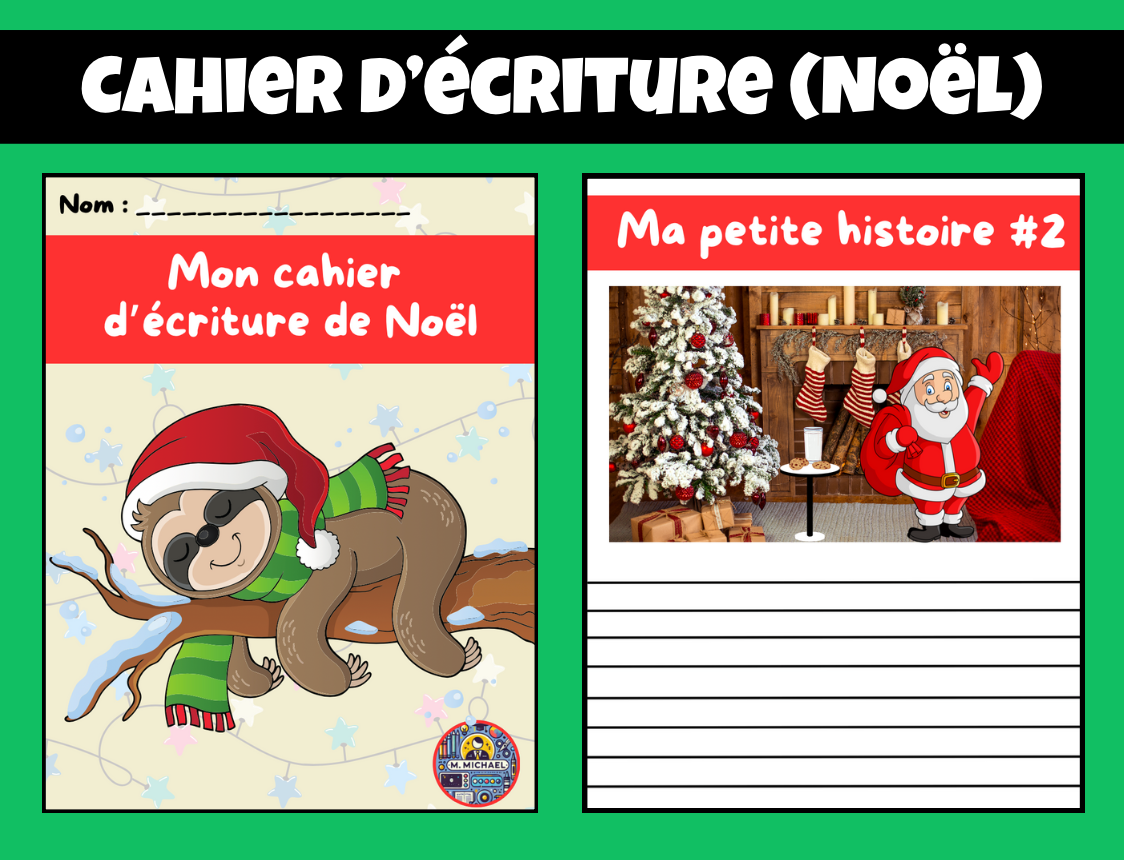 Cahier d'écriture Noël 2e cycle