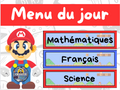 Menu du jour Super Mario