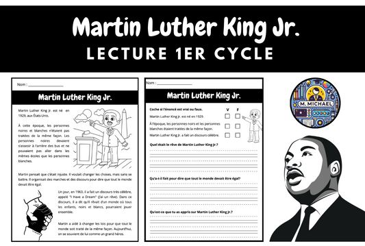 Compréhension de lecture (Martin Luther King JR)