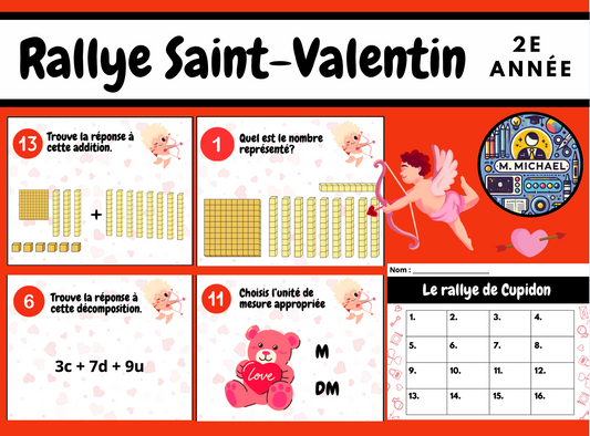 Rallye Saint-Valentin (2e année Mathématique)