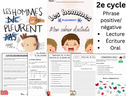 Les hommes ne pleurent pas (phrase positive/négative)