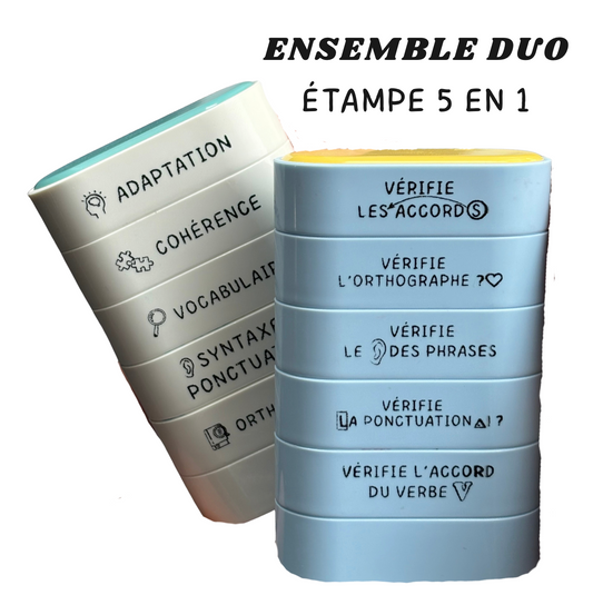Ensemble DUO des 2 étampes 5 en 1