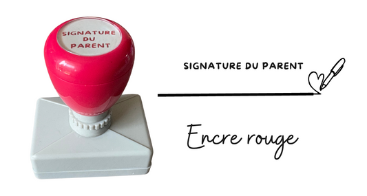 Étampe rectangulaire (Signature du parent)