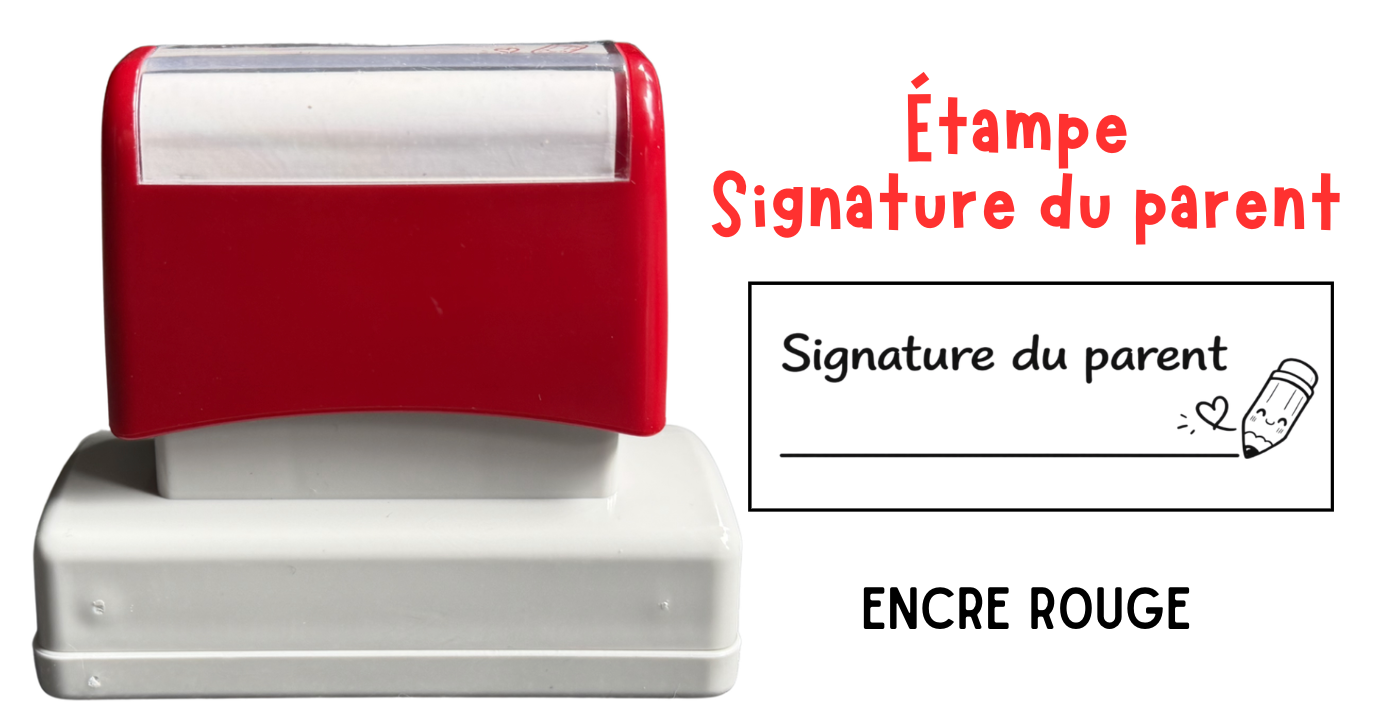 Étampe rectangulaire (Signature du parent)