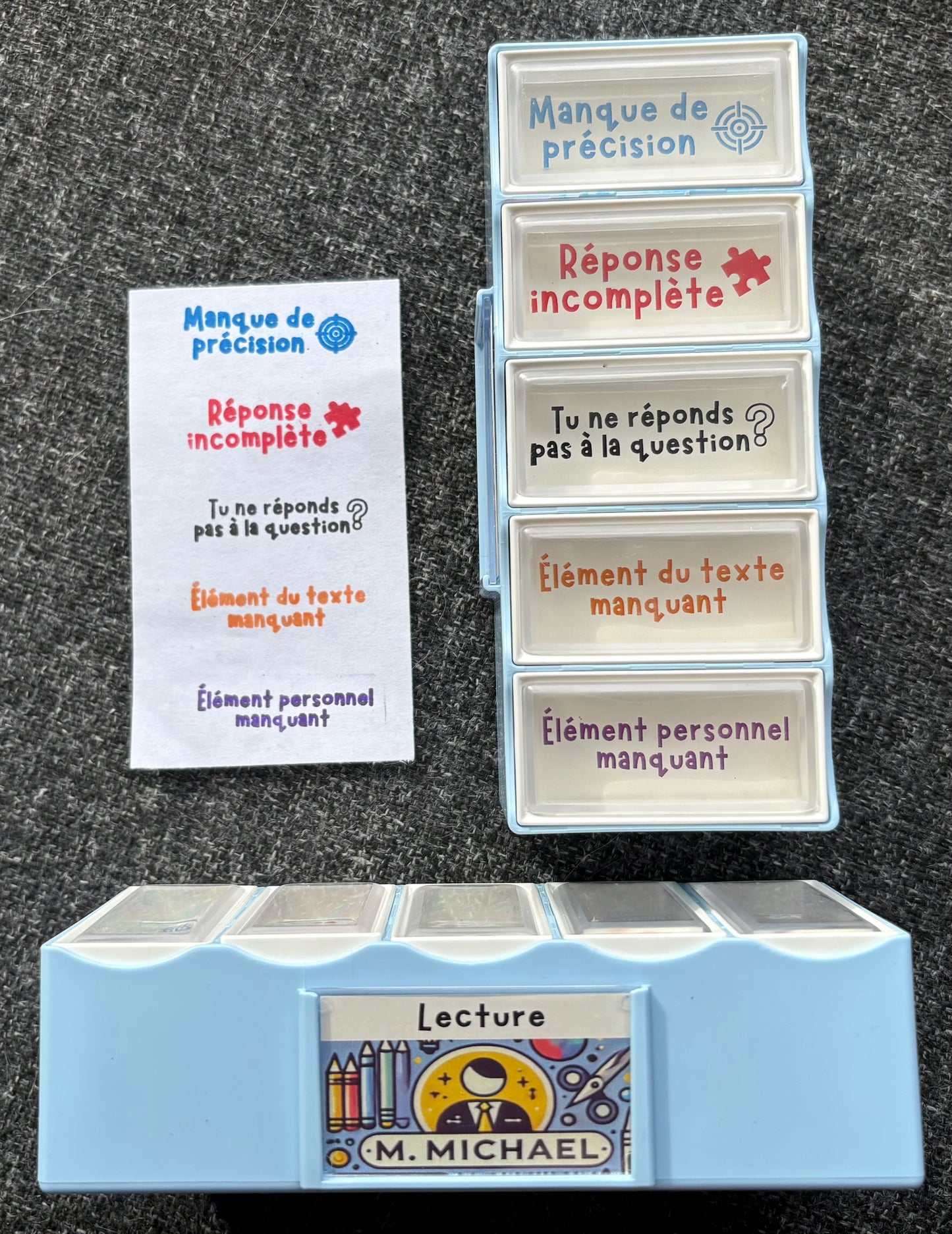 Étampe 5 en 1 (Lecture)