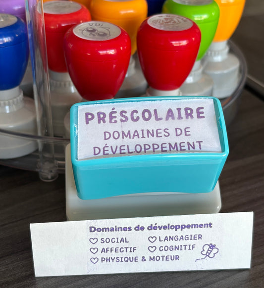 Étampe préscolaire (domaines de développement)