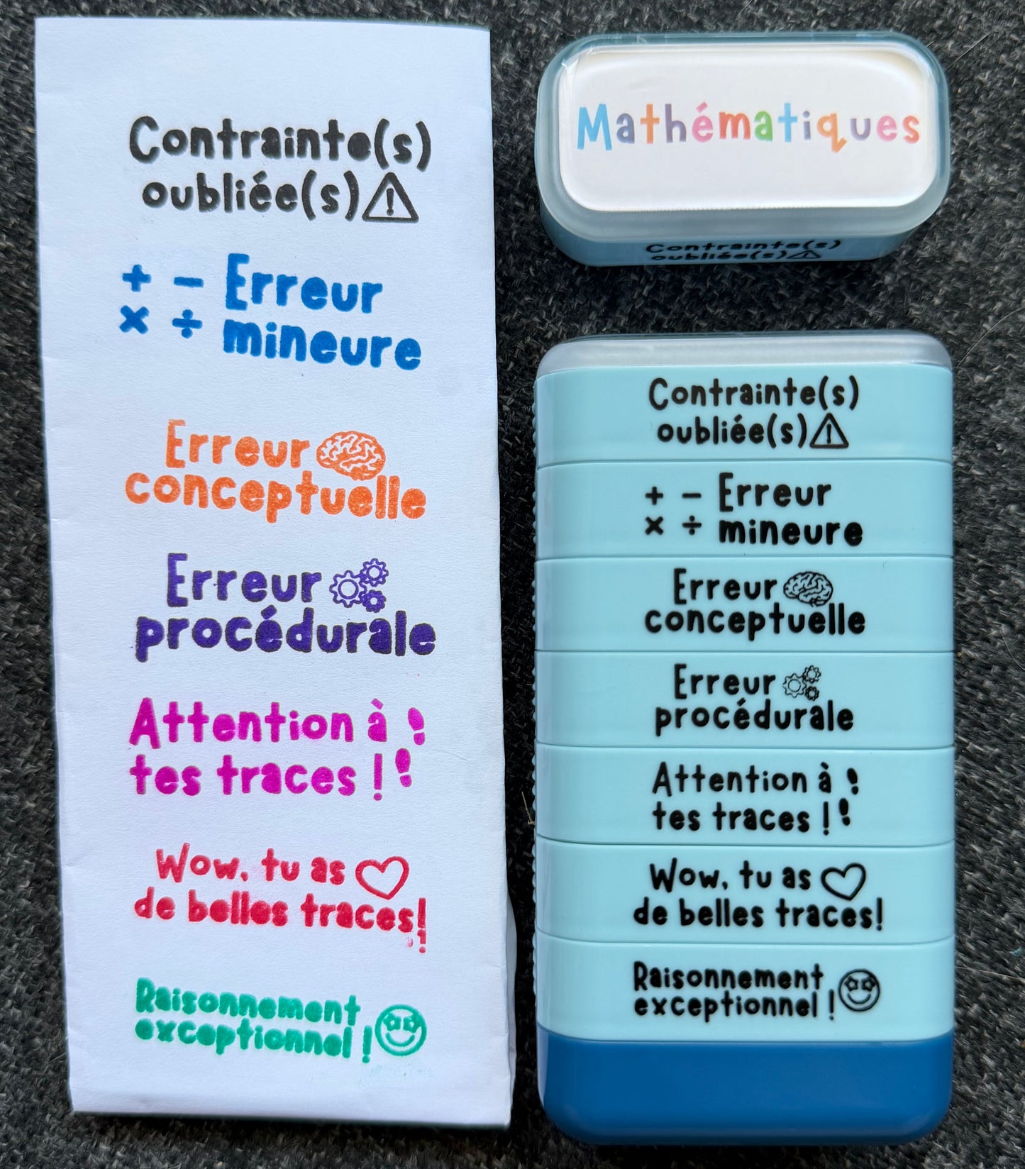Étampe 7 en 1 (Mathématique) ** PRÉCOMMANDE