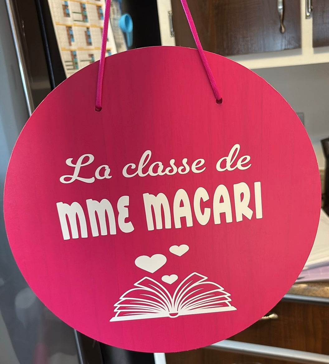Plaque personnalisée en bois